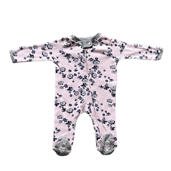 2 Pack Girls Burts Bees Baby Zip Up Pajama - Picture 2 of 3